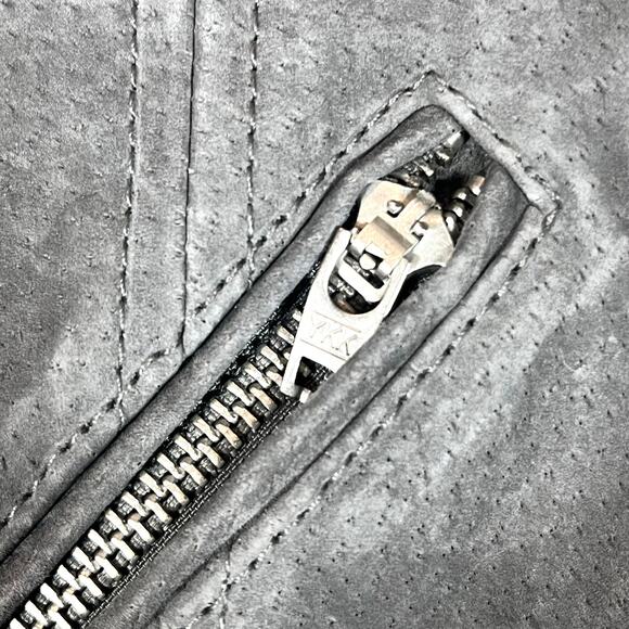 Blank NYC 100% Leather Gray Mini Skirt Size 28 - Picture 5 of 9